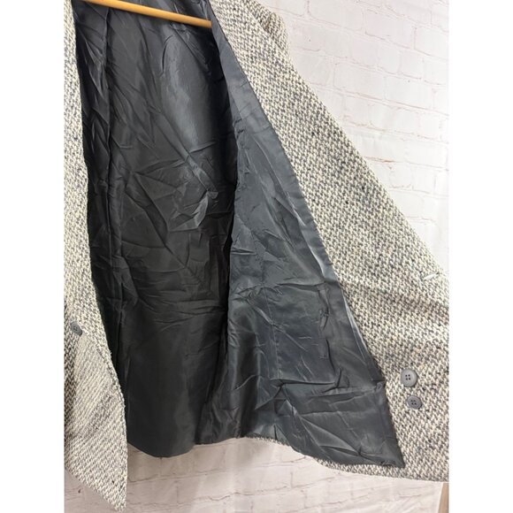 Christopher Wool Tweed Blazer Womens Size 13/14 Gray Blue Ivory Vintage -(READ) - Picture 7 of 9